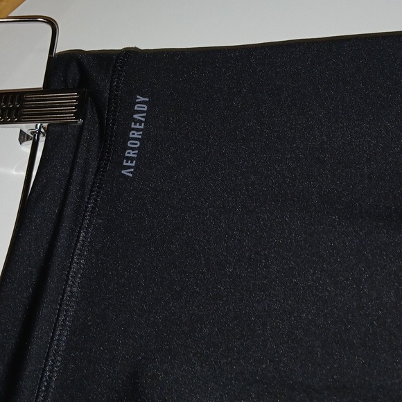 Adidas Aeroready Girls Pants Black Silver leggings Size Large 14 Euc - Picture 3 of 7